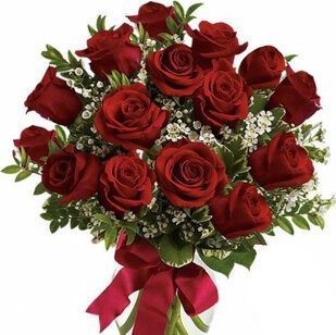 15 red roses with greenery | Flower Delivery Yekaterinburg